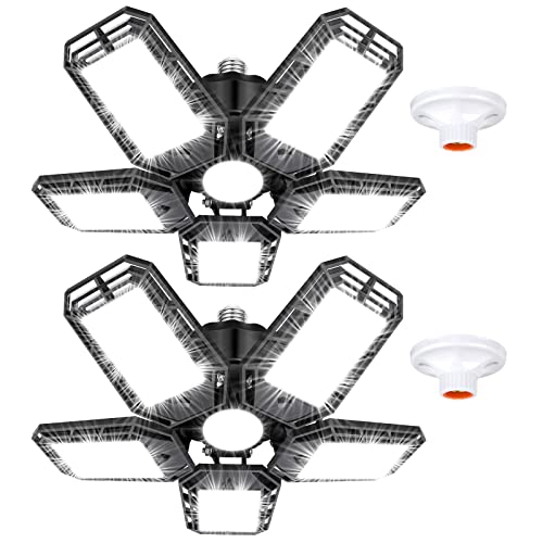 Luyata LED Garage Lights 2 Pack, 180W 18000LM 6500K Ceiling LED Shop…