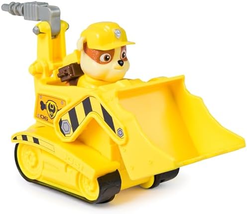 Paw Patrol, Rubble oyun figürlü inşaat aracı (sürdürülebilir temel araç/ana araç), 3 yaşından büyük çocuklar için oyuncak - Görsel 4