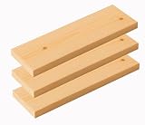 Foggy Bottom Woodworks LLC Solid Pine Shelf, 24 X 9 X 1.38, 3-Pack, for Shelving and Wood Projects
