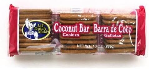 Lil' Dutch Maid Coconut Bar Cookies, 10-Ounce Package, (Pack of 12)