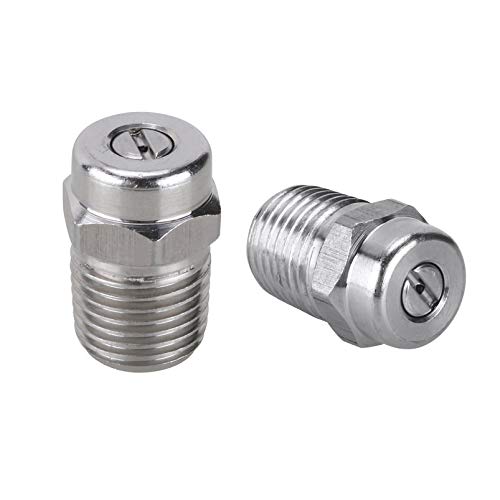 Tool Daily Pressure Washer Nozzle Tips, Replacement for Surface Cleaner, Water Broom and Undercarriage Cleaner, 4000 PSI, 1/4 Inch Male NPT, 25 Degree Silver