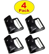 LONGLC Series - 4 Pieces Inch Black E-Coating Metal Flat J Hook - Ratchet Flat J Hook Flat Hook R...