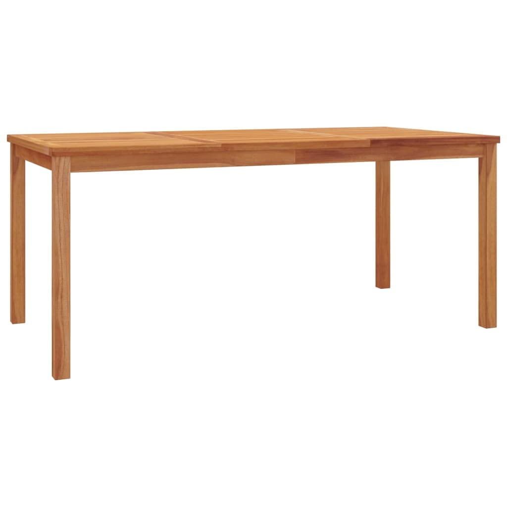Gruppo da giardino in teak massiccio, 180 x 90 cm, con 2 panche e 2 sedie, design moderno, resistente alle intemperie, robusto, per balcone, terrazza e giardino