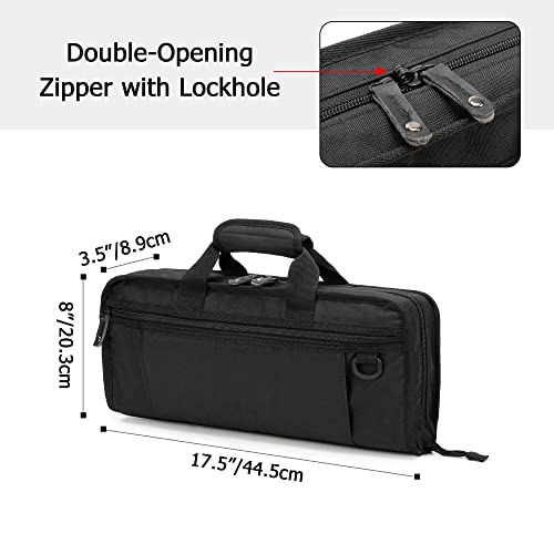 Samdew Chef Knife Bag With Lockhole & 17 + 6 Slots, Knife Carrying Case For Professional Chefs, Portable Knife Carrier For Chef Knife Storage, Travel Chef Knife Roll Bag For Kitchen Utensils, Bag Only #TOP5