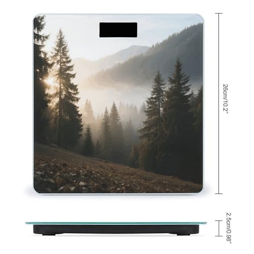 Balanza de baño digital con pantalla LCD de cristal templado miniatura 2