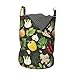 ABAKUHAUS Vegetal Bolsa de lavandería, Cocina vegetariana Dieta Alimentos, Cesta con asas Cierre de cordón para las lavanderías, 33 x 33 x 49 cm, Multicolor