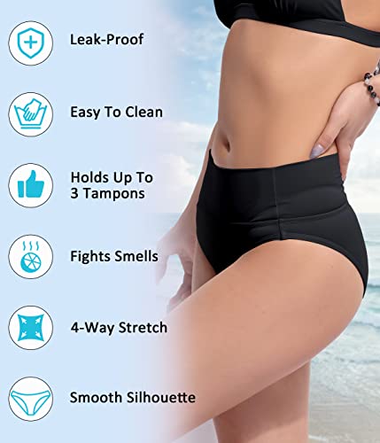Beautikini Period Swimwear Bikini Menstrual Swim Bottoms Leakproof Bathing Suits for Teens Girl4
