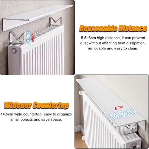 Cache-radiateur élégant en fonte au design décoratif blanc