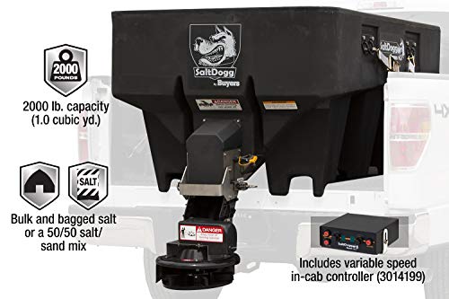 Buyers Products Shpe1000 Saltdogg 1.0 Cubic Yard Electric Poly Hopper Spreader, Black #TOP2