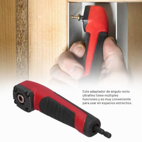 Miniatura 3 de Adaptador De Taladro De Ángulo Recto, Adaptador De Taladro De Impacto De 90 Grados, Destornillador Eléctrico Herramienta Accesorio Multifuncional Rojo Para Taladro Eléctrico Conectado