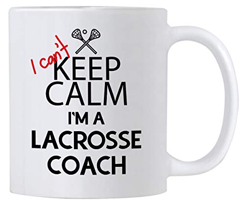 Taza de cerámica blanca 11 oz con mensaje lacrosse