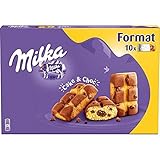 Milka Cake & Choc Gâteaux Fourrés au Chocholat, 10 x 35g