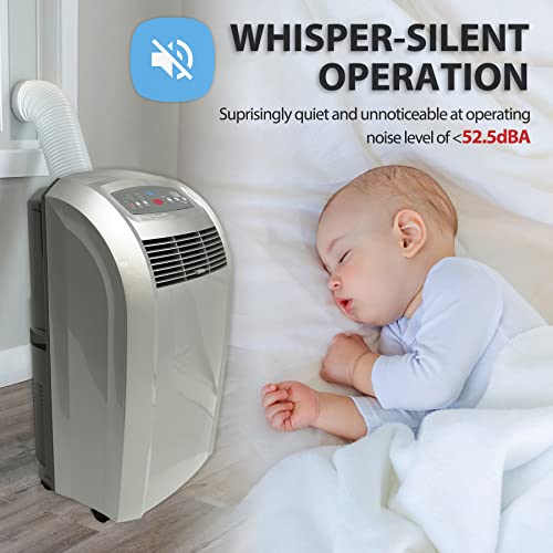 Whynter Arc-12S 12,000 Btu Portable Air Conditioner With Dehumidifier And Fan, Includes Activated Carbon Filter And Storage Bag, Platinum, 400 Sq Ft #TOP6