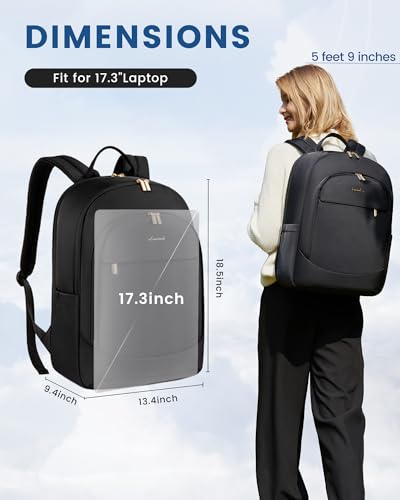 LOVEVOOK Laptop Backpack for Women, 17.3 Inch Business Backpack Purse の商品画像 3