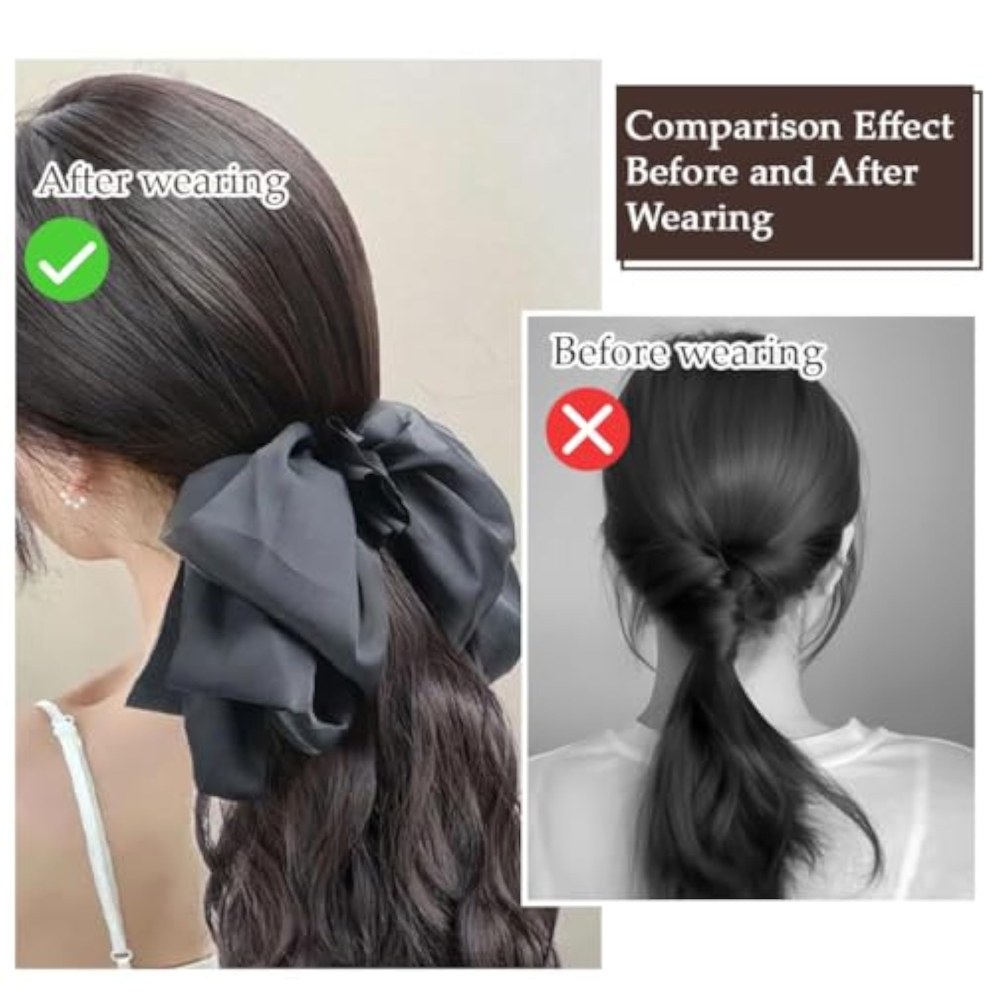 Wavy Ponytail Hair Extension, Black, 16-18 Inch
