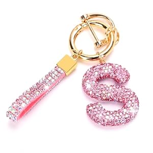 Initial Car Keychains for Women Girls,Bling Cute A-Z Key Chains for Handbags,Personalized Gift