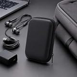 1PCS Portable Mini Storage Bag, Hard EVA Headphone Carrying Case With Zipper, Can Store Charger And Data Cable, Black