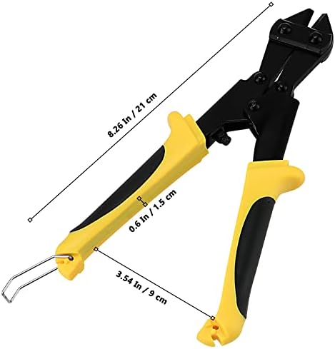MUKLEI 8 Inches Mini Bolt Cutter, Small Wire Cutters, Heavy Duty Wire Cable Cutter Spring Snip Clippers with Anti-Slip Grip for Cutting Chains, Cables, Padlocks, Wire Fencing