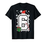 Number 6 Christmas 6 7 Xmas Matching 67 Meme Men Women Kids T-Shirt