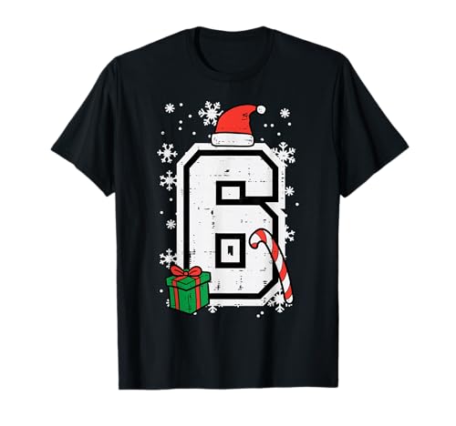 Number 6 Christmas 6 7 Xmas Matching 67 Meme Men Women Kids T-Shirt