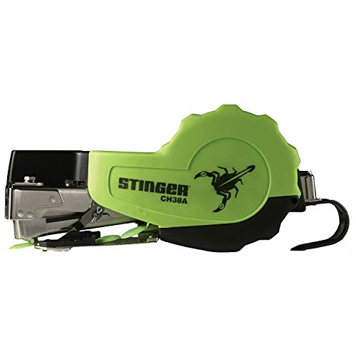 CH38A Autofeed Cap Staple Hammer Tacker, 1" Caps, 3/8" Staples for Roofing Underlayment, Housewrap, and Insulation (STINGER 0136401) by STINGER - Used condition - US$48.97