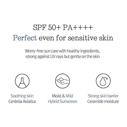 Pyunkang Yul Moisture Soothing Sun Cream- All Skin Types, Broad Spectrum Spf 50 Safe Hybrid Sunblock| Reef Safe, No White Cast, Soothing Sunscreen Lotion, Skin Moisturizer Hyaluronic Acid| 2.53 Fl.oz. #TOP2