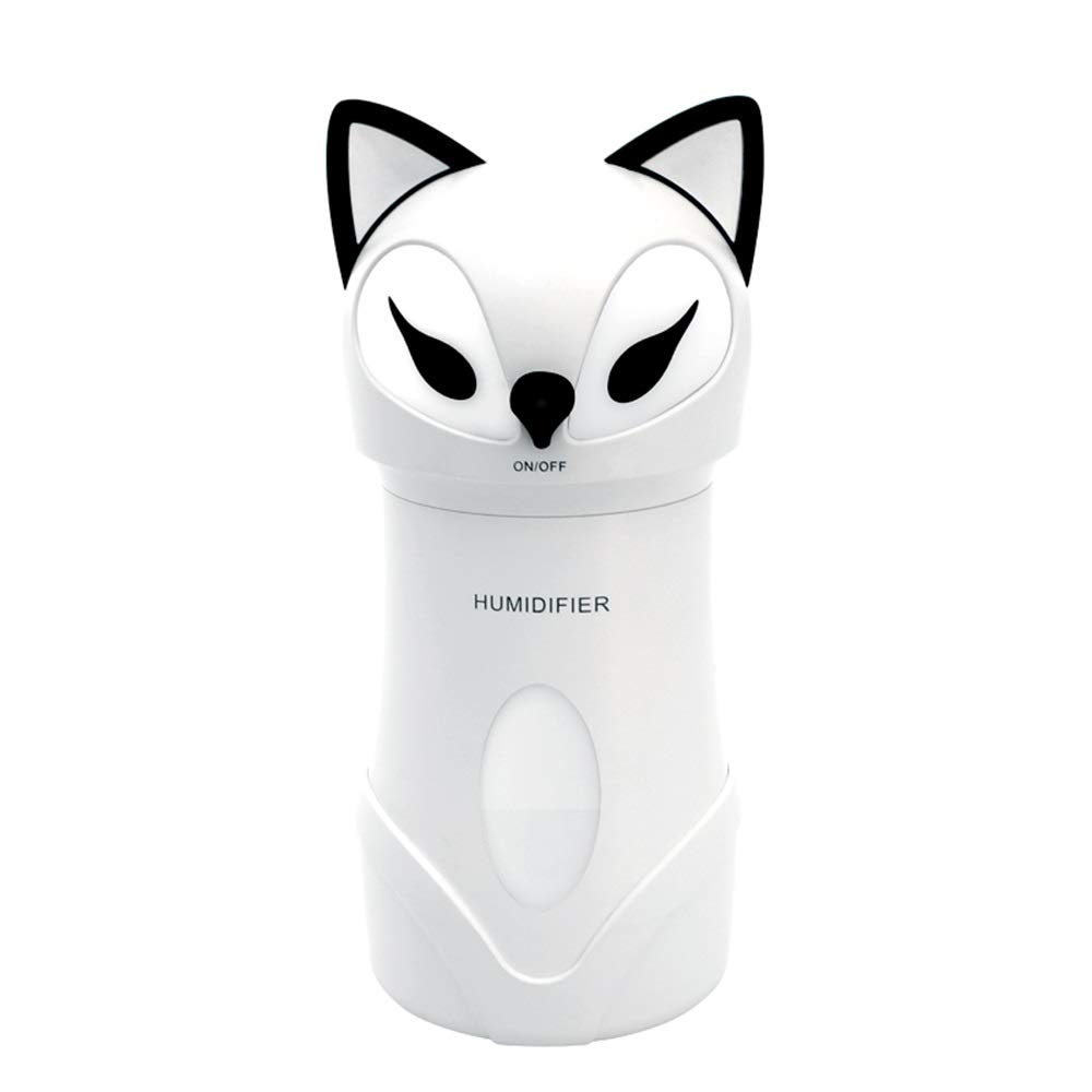 YZYZYZ USB Menghu Humidifier. Humidification/Small Fan/Night Light. Mini Home Office Desktop Car Humidifier (Color : White)