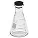 Corning Pyrex #4980-125, 125ml Narrow Mouth Erlenmeyer Flask with Rubber Stopper (Pack of 12)
