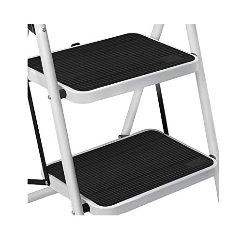 Gimify 2 Step Stool, Folding Step Ladder Steel Stepladders (Upgraded Version) Non-Slip Sturdy Steps Wide Pedal with Comfortable Hand Grip for Home Kitchen Garden Office 330 lbs
