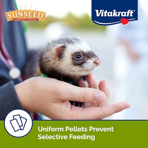 Sunseed Vita Prima Ferret Food - Dry Food for Ferrets - Vitamin-Fortified with Essential Nutrients - Supports Healthy Digestion and Healthy Teeth, 3 lb - Thumbnail 4
