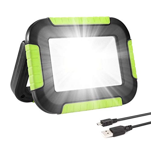 LE Camping Light Rechargeable, 1000 Lumen Portable Work Light Rechargeable, Bright Outdoor Camping Lamp with 4400mAh Power Bank, 3 Modes LED Floodlight for Emergency, Power Cuts, Tents and M