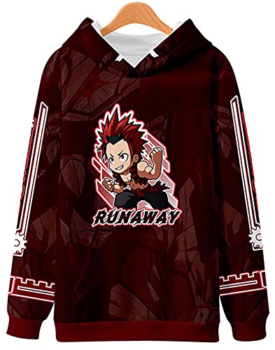 Boku No Hero Academia Sweat à capuche My Hero Academia Todoroki Shoto Kirishima Eijiro Midoriya Lzuku Bakugou Katsuki All·Might, Kirishima Eijiro., XS Cover