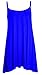 New Womens Plus Size Cami Strappy Sleevless Long Swing Top Mini Dress 8-22 ( Royal, 1X )