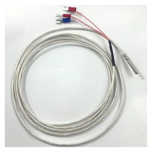 Sensor PT100 de 3 hilos evita errores de lectura térmica con sonda PTFE de 30 mm 5