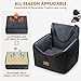 JOEJOY Dog Car Seat for Small/Medium Dogs, Memory Foam Dog Booster Seat with Washable Cover, Travel Safety Pet Car Seat with Storage Pockets for Dogs up to 30 lbs
