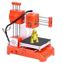 Mini 3D Printer,3D Printer Mini Desktop Printing Machine for Kids 100x100x100mm Print Size Removable Platform One-Key Printing with TF Card PLA for Beginners Household Education,Orange