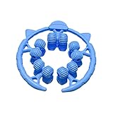 harayaa Massage Roller 20 Wheels 360 Degree Handheld Portable Circular Leg Clamp Leg Massage for Arm Thigh, Blue