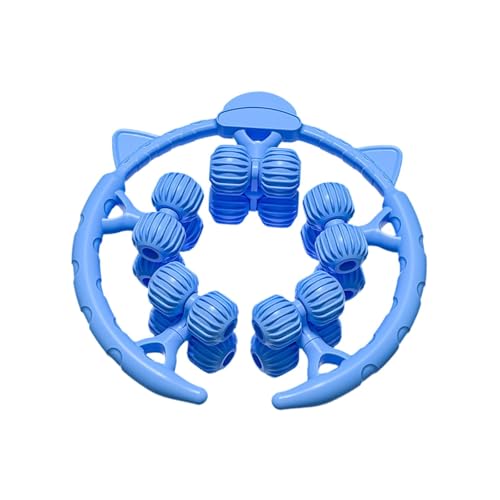 harayaa Massage Roller 20 Wheels 360 Degree Handheld Portable Circular Leg Clamp Leg Massage for Arm Thigh, Blue