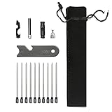 Tactical Pen Accessory Kit: 10 Ink Refills + Stylus + Fire Starter + Whistle + Pouch + Multitool + G