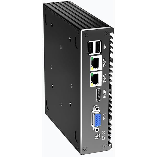 Mini komputer bez wentylatora komputer przemysłowy mini komputer dwurdzeniowy N2840 4K HD VGA 2 Gigabit Ethernet USB mini komputer stacjonarny HD VGA WiFi Win10 Linux 4 GB RAM 64 GB