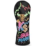 Funny Golf Accessories for Men, Golf Club Covers 4 Options, Driver Headcover, 3 Wood Cover, Hybrid Headcover or 3pcs Set, PU Leather, Black (Fairway Cover)