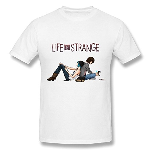 YOYAO Koyee Men's Life Is Strange Cartoon Poster T-Shirt, aWhite, Small