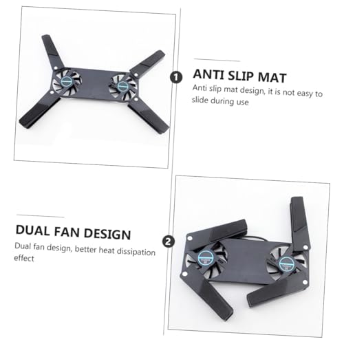 Base refrigerante portátil con ventiladores duales USB miniatura 7