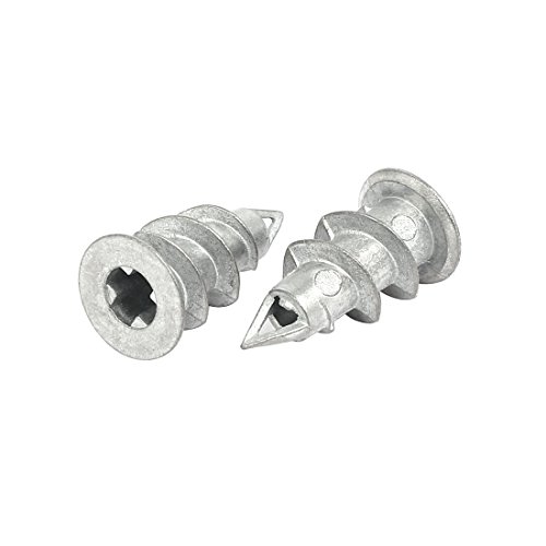 Aexit 14mmx28mm Zinc Alloy Pointed Tip Hollow-Wall Self-Drilling Drywall Anchor 25pcs (653fac4b209fec58c0e1b336aeeb530a)