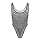 FakeFace Herren Bodysuit Spitze Unterhemd Mesh Sexy Shirt Tops Transparent Ärmellose Stringbody Overall Dessous Männer Body Einteiler Schlafanzug Erotik Unterwäsche (Schwarz, L)
