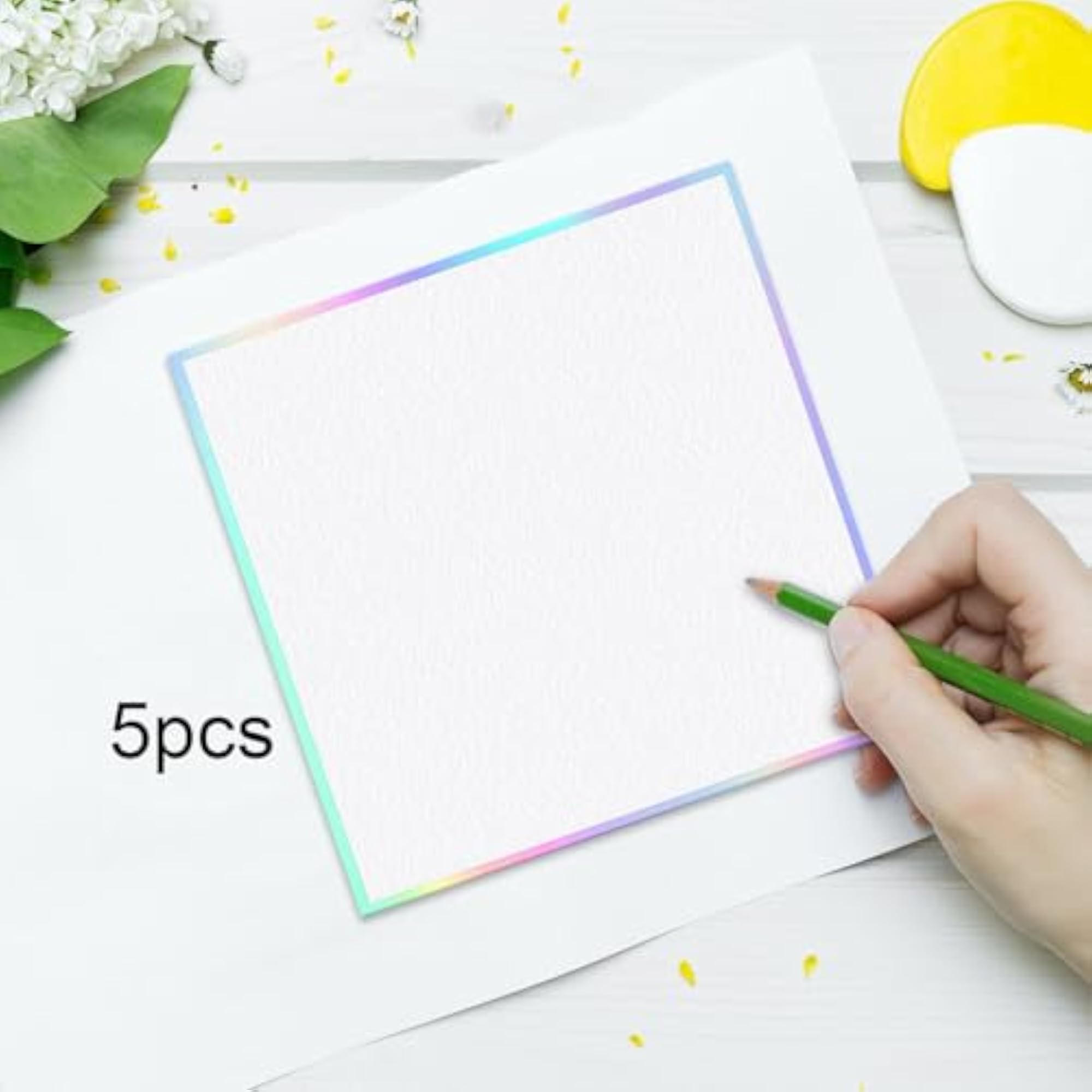 5 Pieces Japanese Shikishi Sketching Boards, 12cm x 12cm