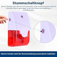 Wasserstandssensor für Hoch-/Niedrigpegel mit Doppelsonde für Überlauf und Trockenlauf – 120dB Sirene & rotem Blitzlicht, einstellbare Lautstärke, 5m Kabel, 9V – für Tank, Aquarium, Pool, Keller – Ansicht 5