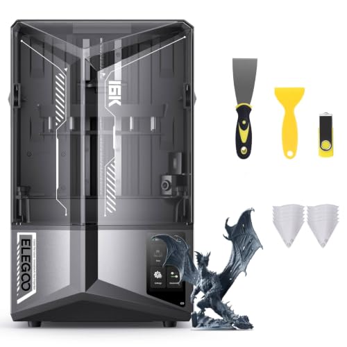 ELEGOO Resin 3D Printer, Saturn S Mono MSLA 3D Printer UV Photocuring Resin LCD 3D Printer with 9.1 inches 4K Monochrome