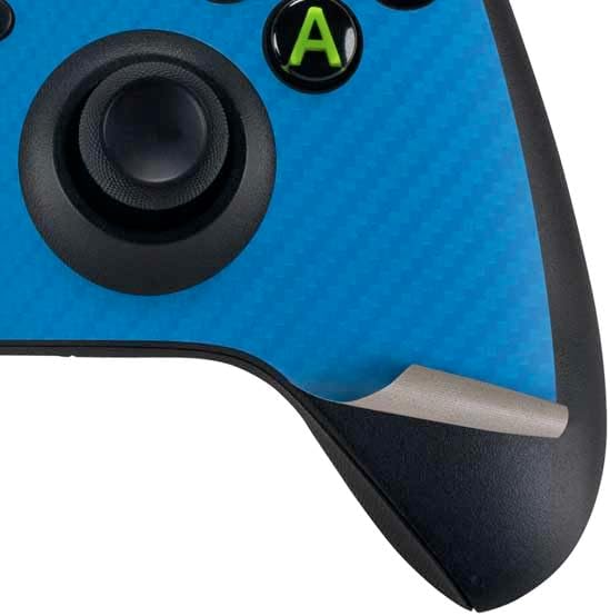 Skinit Decal Gaming Skin Compatible with Xbox Series X Bundle - Blue Carbon Fiber Specialty Texture Material Design