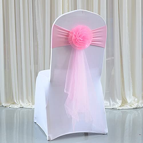 10/50 Stück Organza Stuhl Schärpen Elastische Stuhl Rückenlehne Blume Fliege Hochzeit Stuhl Knoten für Hochzeit Party Dekoration